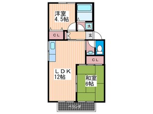 プレジールスミダＡ棟の物件間取画像